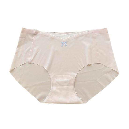 Ultra-Thin Seamless Ice Silk Panties for Women Mid Waisted Soft Stretchy Underwear Breathable Invisible Briefs