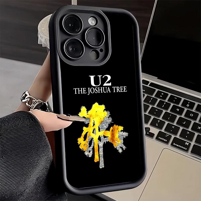 Чехол для телефона iPhone 17 Air 16E 15 16 Pro Max U-U2 Обложка Rock Band 14 Plus 13 12 Mini Мягкий силиконовый чехол Fundas