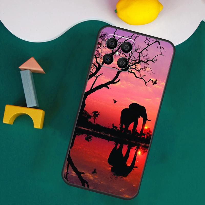 Чехол-животное Слон для Honor Magic 7 Lite 5 6 Honor 200 Pro 50 70 90 Lite X9a X8a X8 X9 X8b X9c X9b Чехол
