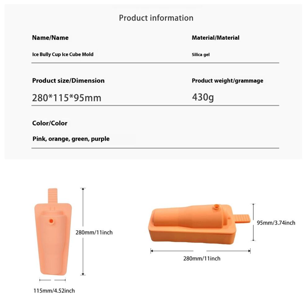 Multifunctional Silicone Ice Cube Mold for Whiskey & Juice, 430ml