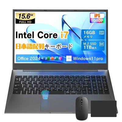 Ноутбук VETESA с Office Intel Core i7 Японская клавиатура с цифровым блоком 16 ГБ 256 ГБ Windows 11 Pro FHD тонкий и легкий WiFi Bluetooth USB идеально подходит для