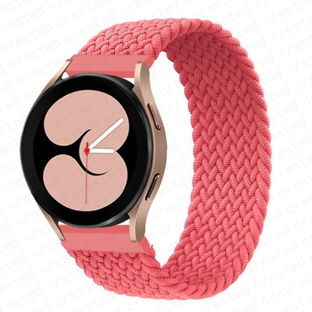20 мм 22 мм ремешок для Samsung Galaxy watch 6 7 4 5 pro active 2 Gear S3 плетеный браслет solo loop ремешок Huawei watch GT 2 3