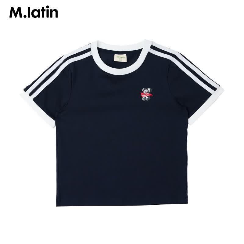 M.Latin Girls' Color-block Short Sleeve T-shirt