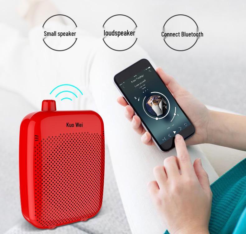KuoWei V17 Little Bee Wireless Bluetooth Microphone & Amplifier for Teachers and Tour Guides