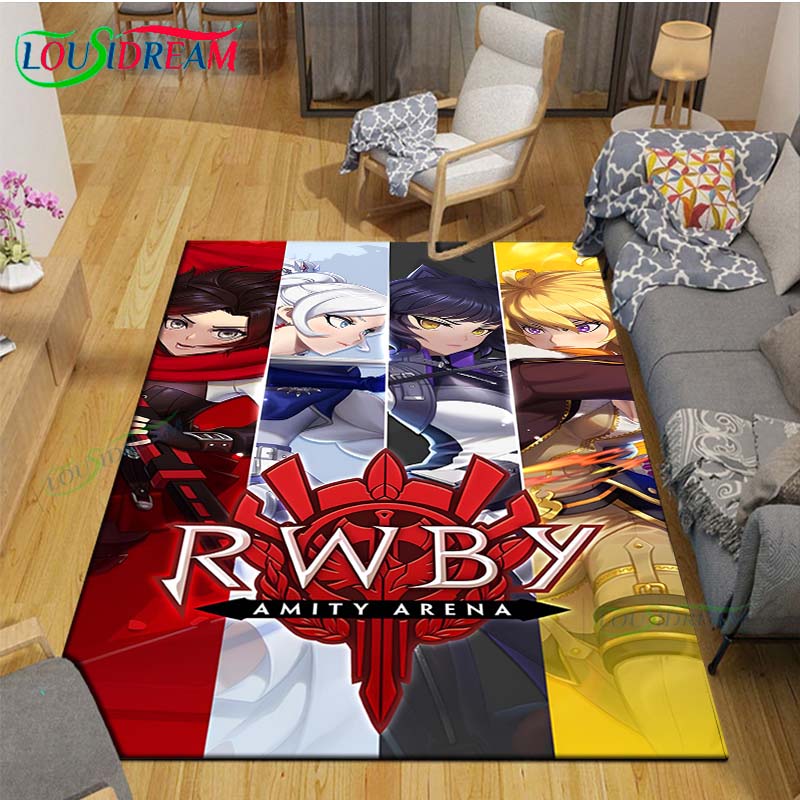 Anime Characters A-RWBY Carpet for Living Room Home Sofa Decoration,Children Game Large Decor Floor Mat Yoga Mat Large Carpet