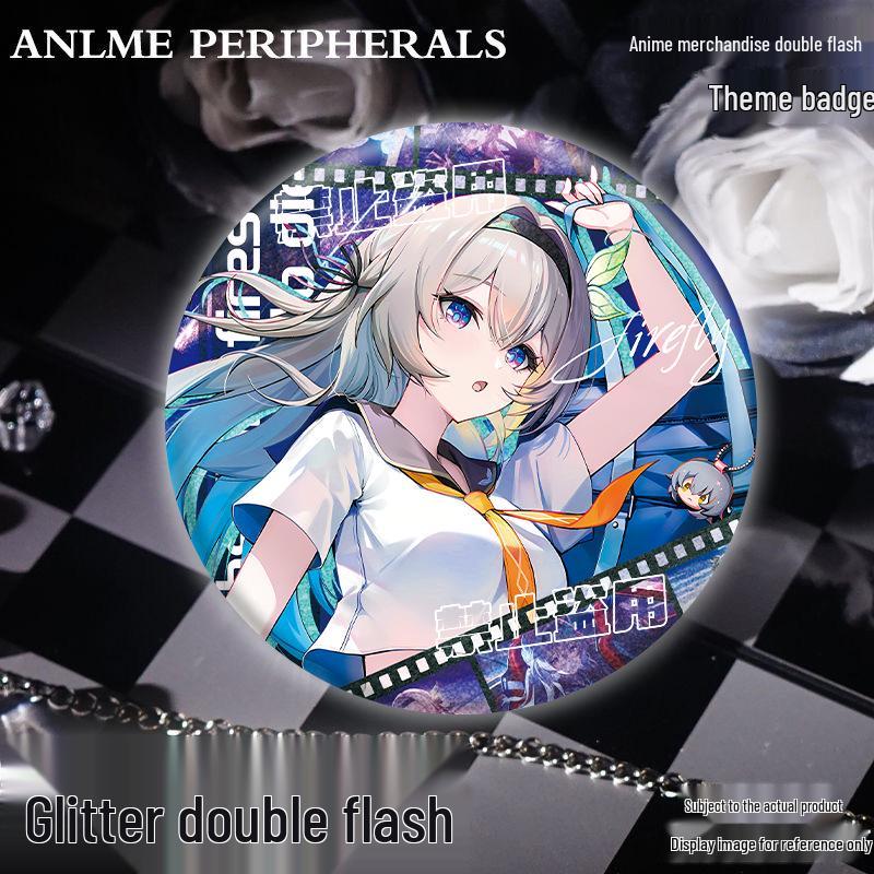 Honkai Star Rail Silver Onion Double Flash Firefly Badge - Anime Game Gift