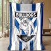 Canterbury-Bankstown Bulldogs Flannel Fleece Blanket Cozy Warm Throw Blanket For Couch Bed Travel All Season Use