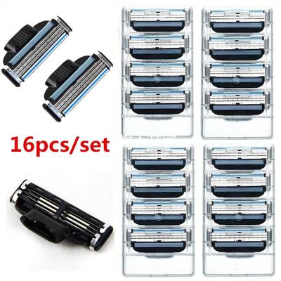 16 шт. брендовые бритвенные лезвия, высокое качество, подходят для жилетов, бритвенные лезвия Mache 3 для мужчин