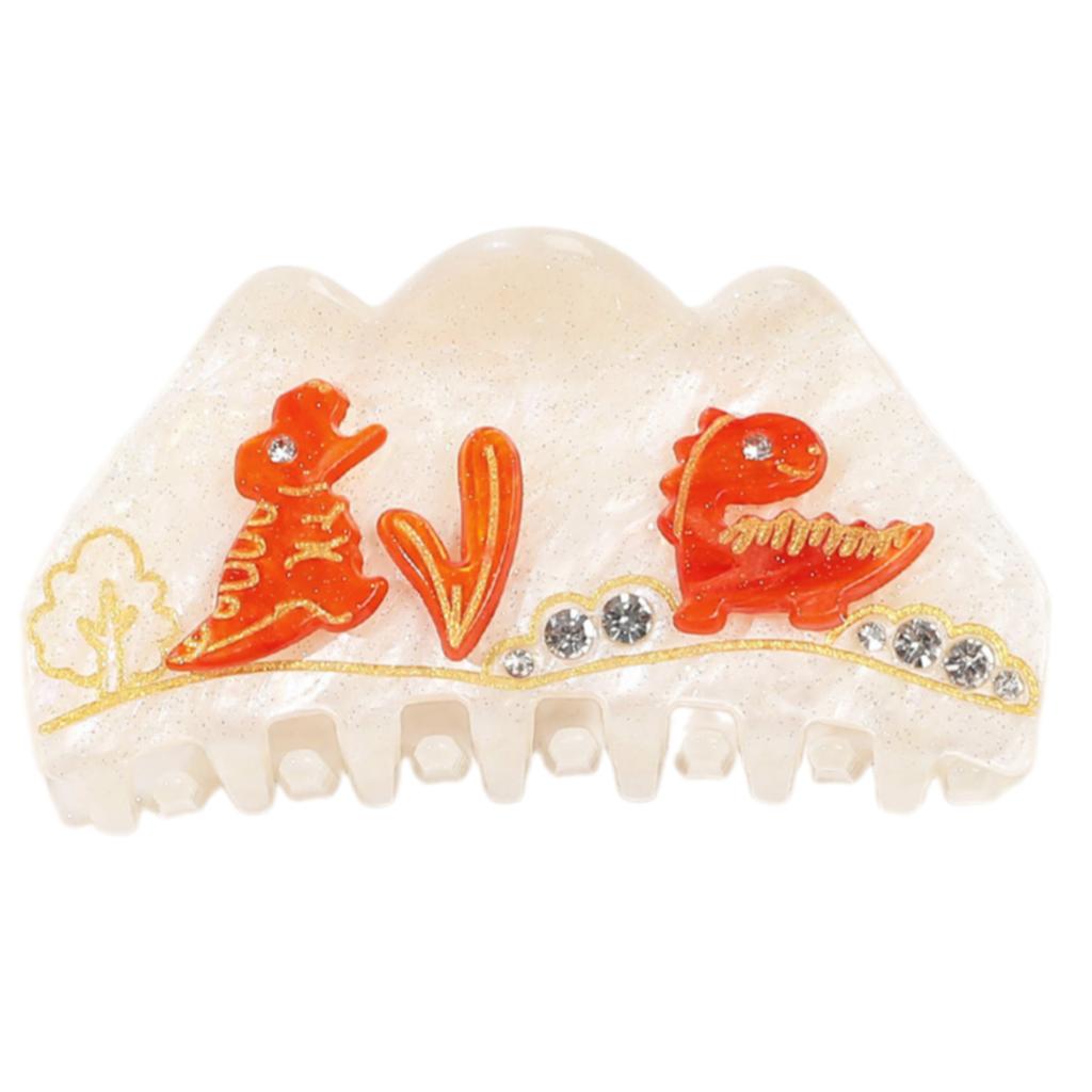 Acrylic Ocean Themed Hair Claw Secure Hold Hair Clip With Trendy Shark Pattern Fashion Hair Accessory For Daily Styling