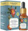 VAADI HERBALS Натуральная ночная сыворотка 'Сияние' с алоэ вера - Уменьшает темные пятна и пигментацию, Восстанавливает поврежденную и неровную кожу, 10 мл