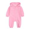 Новые осенне-зимние детские ромперы однотонные детские костюмы мальчики комбинезон комбинезон хлопок малыш девочки с капюшоном одежда