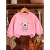 European sizes Cute Cartoon Dog Print Pattern 0-3 Years Old  Kid Comfortable Spring Thin Round Neck Sweatshirt Suitable for Outdoor Wear