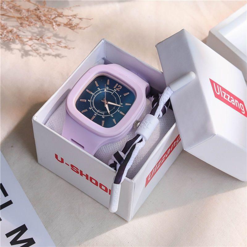 Fashion Women Watches Square Dial Pin Buckle Quartz Watch Women Luxury Ladies Electronic Wristwatches Silicone Female Clock Gift