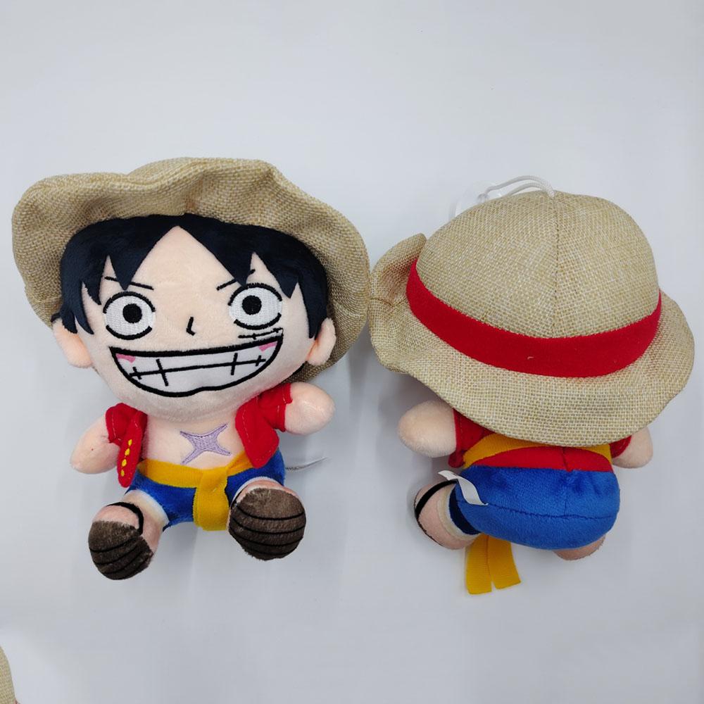 Аниме One Piece 20-22 см Плюшевые игрушки Луффи Зоро Плюшевая игрушка Брелок кукла Подвески для рюкзака Детский Рождество Высококачественный Подарок Игрушки Украшение комнаты