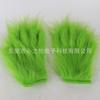 The terrifying Grinch, the Christmas monster Christmas cosplay Funny props for pranks Latex Headgear with Green Fur
