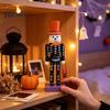 Устойчивая Основа Дисплей Статуэтка Хэллоуин Щелкунчик Фигурка, 10-дюймовая Жуткая Статуэтка Скелета, Страшные Прочные Пластиковые Щелкунчики Готический Настольный Центр