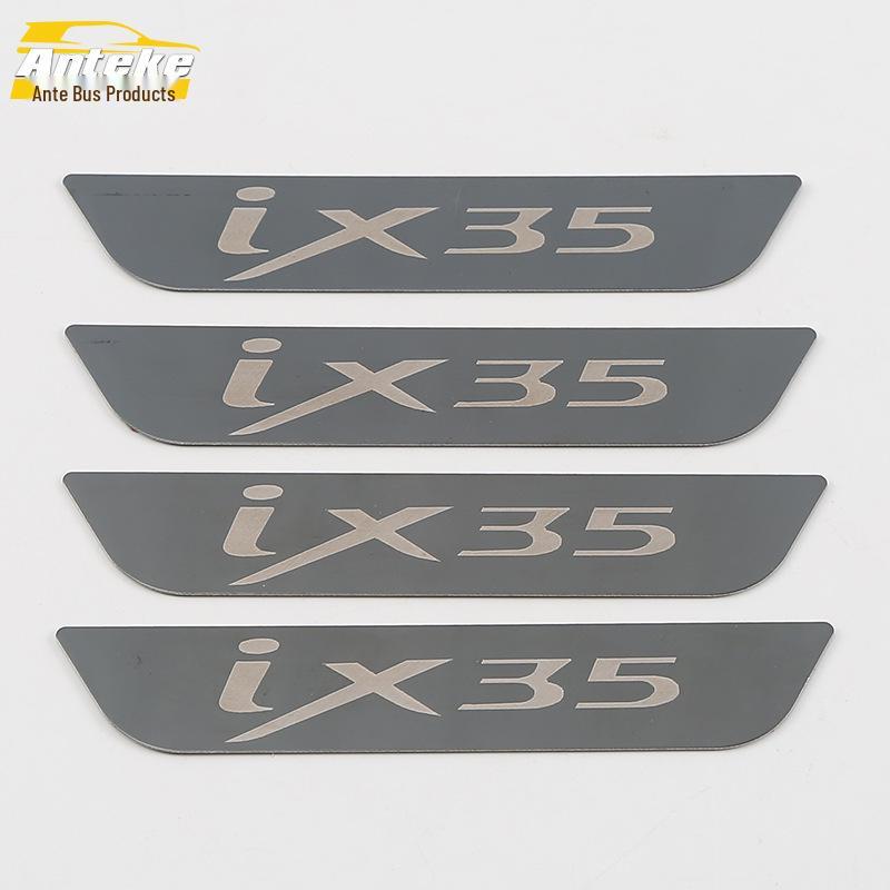 Fits 18 Models: IX35 Anti-Kick Pad Sequins, Stainless Steel Door Armrest Box Kick Plate, Decorative Sticker Accessories