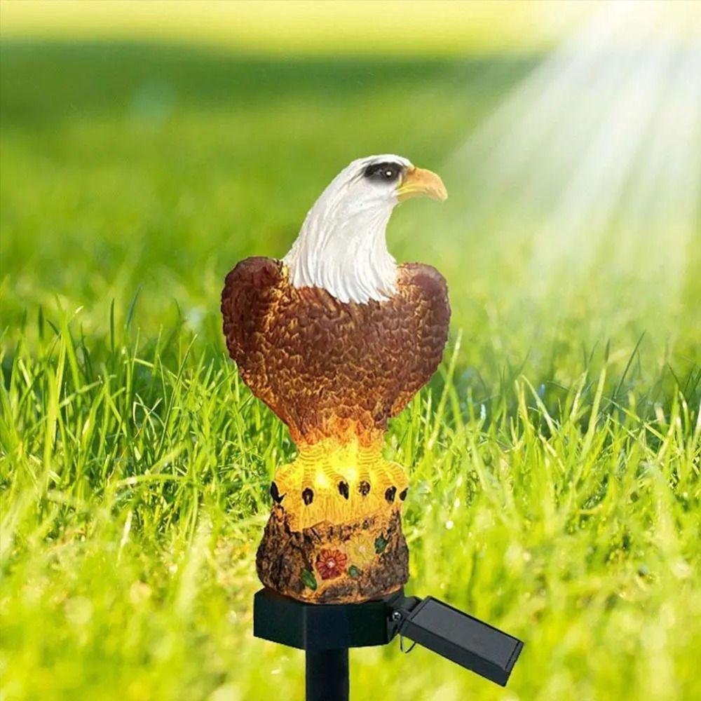 Waterproof Solar Eagle Garden Light Resin Ground Plug Lawn Lamps Garden Stake Light Party