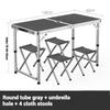 Outdoor Foldable Outdoor Camping Table Three-speed Adjustable Flame-resistant Aluminum Alloy Frame Camping Table and Chairs