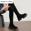 Winter Stretch Sock Women's Over The Knee Boots Fashion Thick Heels Long Bootties Woman Largas Booties
