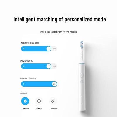 Умная электрическая зубная щетка Mijia Xiaomi T501, китайская вилка (адаптер в комплекте)