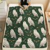 Green animal elements Print Flannel Blanket,High quality Comfortable for All Seasons,Home Decor,Warmth and Comfort,Perfect for Christmas Gifts