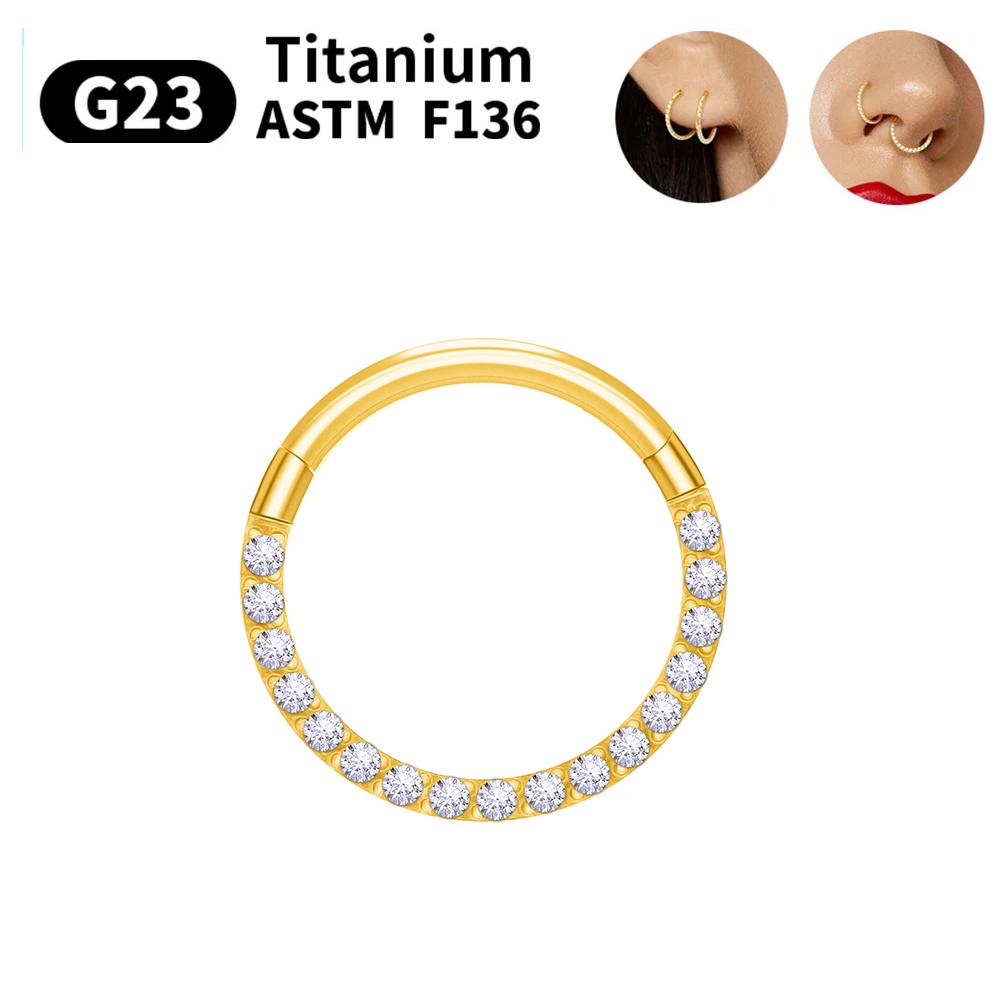 1/10 шт. G23 Титановый Носовой Кольцо Для Женщин Кольцо-Серьга 16G/18G Пирсинг Украшения Подарок Кольцо для Губ Шарнирный Кликер Открытый Диафрагма