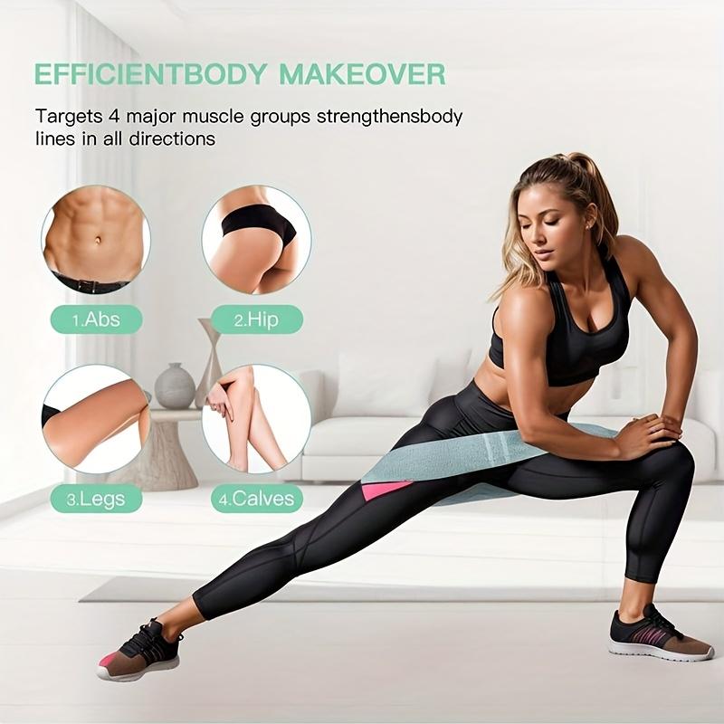 3pcs Resistance Bands Set Adjustable Fabric Loop Bands For Legs Hips Workouts Yoga Pilates Butt Toning Home Fitness Unisex