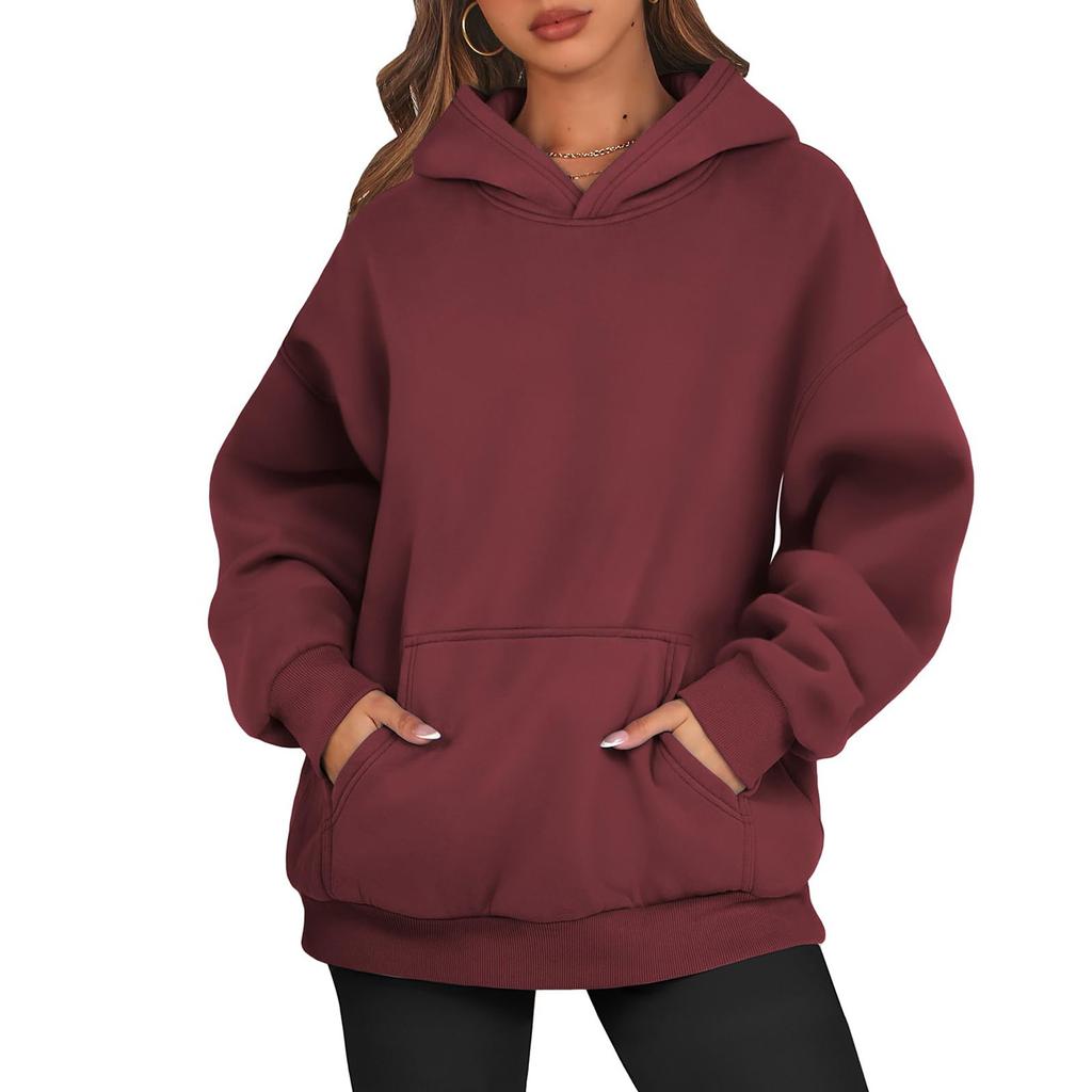 Womens Oversized Sweatshirts Fleece Hoodies Long Sleeve Shirts Pullover Fall Clothes With Pocket