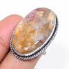 Rock Fossil Gemstone 925 Sterling Silver Jewelry Ring Size 7