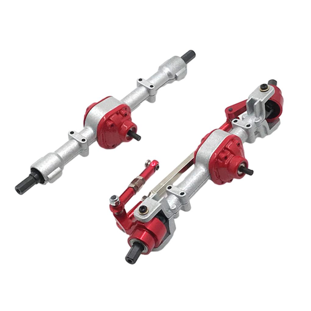 Metal Front and Rear Axle Set for WPL C14 C24 C34 C44 B14 B24 1/16 RC Car Upgrades Parts