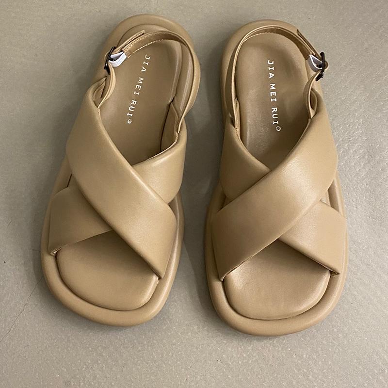 Women Shoes Flats Platform Casual Open Toe Slippers Summer New Slingbacks Sandals Designer Beach Ladies Flip -Flops Slides