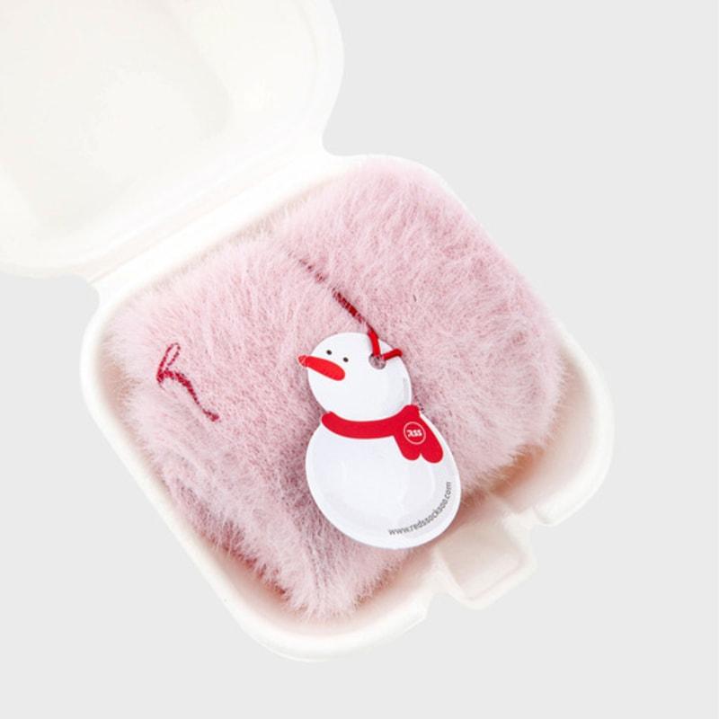 REDSSOCKSOO [Mini Burger Packaging] Soft Angora-feel embroidery point socks rssw113