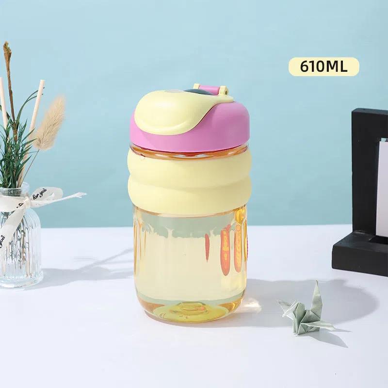 Пластиковый стакан большой вместимости, студенческий портативный уличный с защитой для рук, термостойкий стакан для питья напрямую