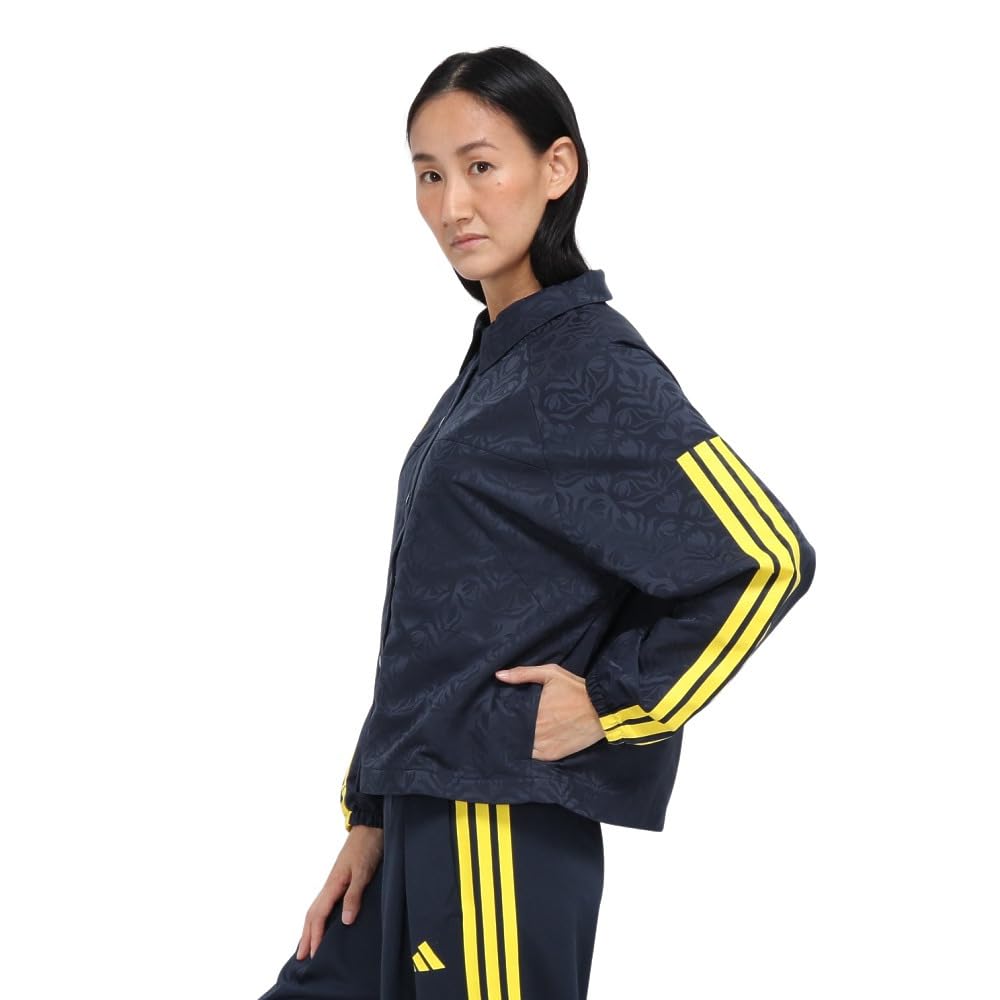 Тренерская куртка Adidas Tiro, Женская KKP06, Чернильный Аврора/Ярко-желтый (KB7635), Размер M