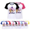 5232 Kids Girls Rumi Zoey Mira Print Raglan Short Sleeves T-Shirt