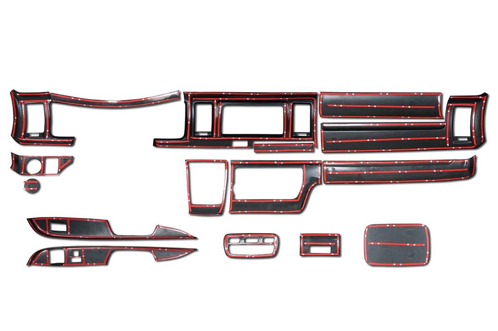 Dark Prime Interior 16 Black Mahogany Wood Grain for Toyota Hiace 200 Series 7th Standard TRISTAR'S Panel, Panels, (4th, 5th, 6th, Generation, S-GL,