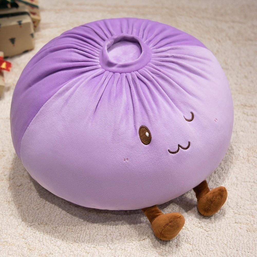 Super Soft Plush Material Steamed Bun Plush Pillow Fluffy Comfortable Stress Relief Food Shaped Hug Pillow PP Cotton Filled