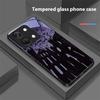 Темный чехол для OnePlus Nord 3 5 6T 7 Pro 8 12 10T Reno8 Lite 5G 10R Nord N30 Жесткий чехол из закаленного стекла для телефона Черный