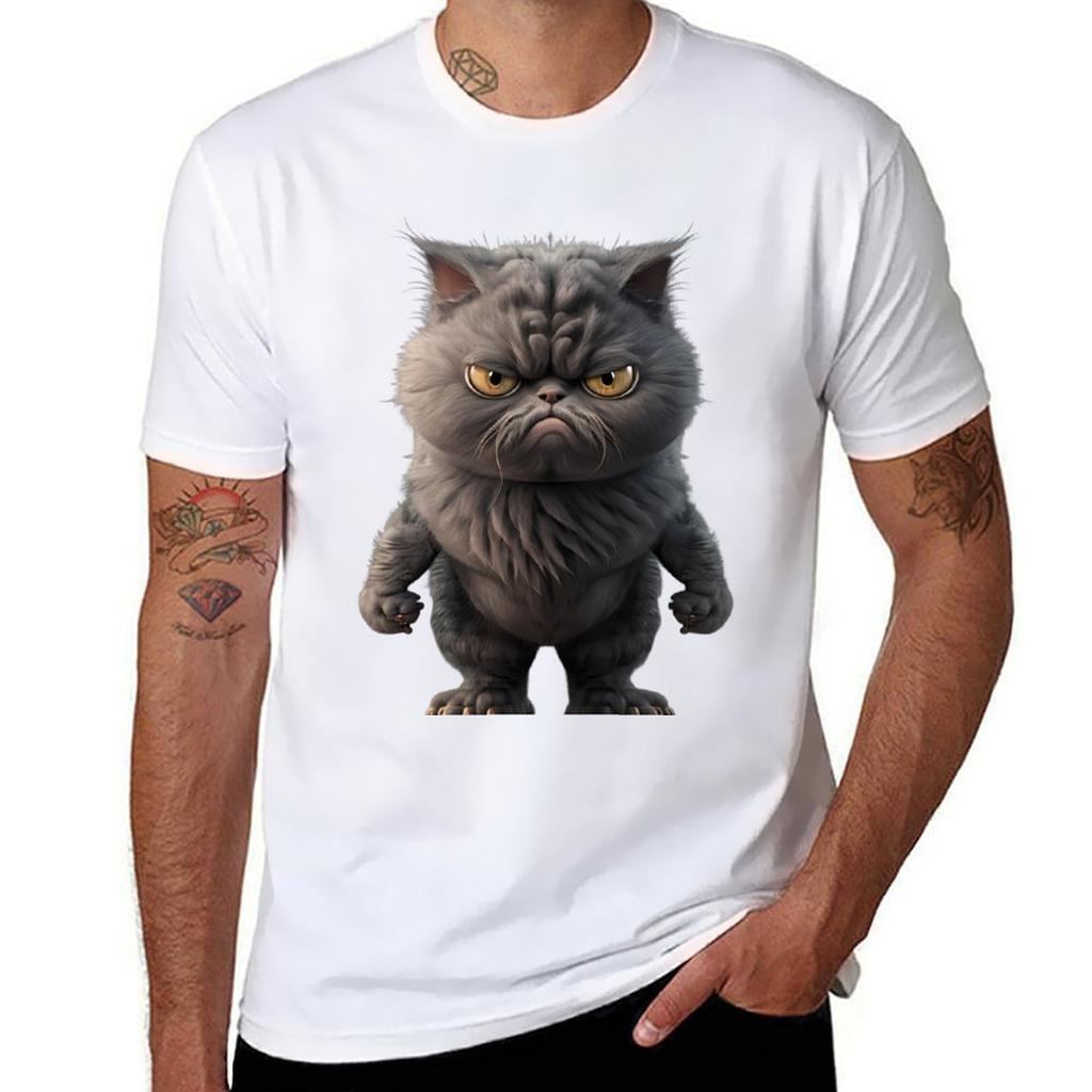Purrfectly Pissed T-Shirt Men T Shirt Cotton 100% T Shirts for Man Cotton Soft T-Shirt