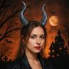 Dark Series Cosplay Hairband Ox Horn Halloween Hair Hoop Cool Halloween Horns Headband  Lady