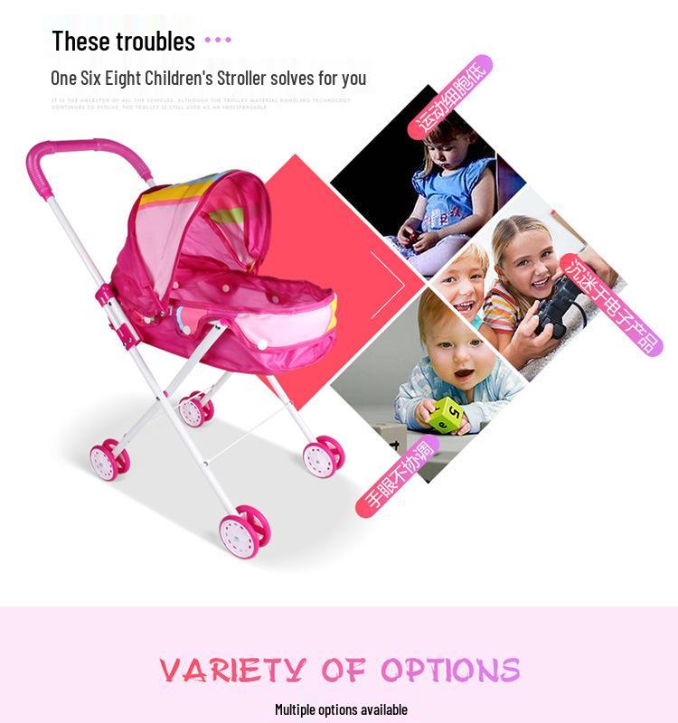 Детский домик с набором куклы и коляски