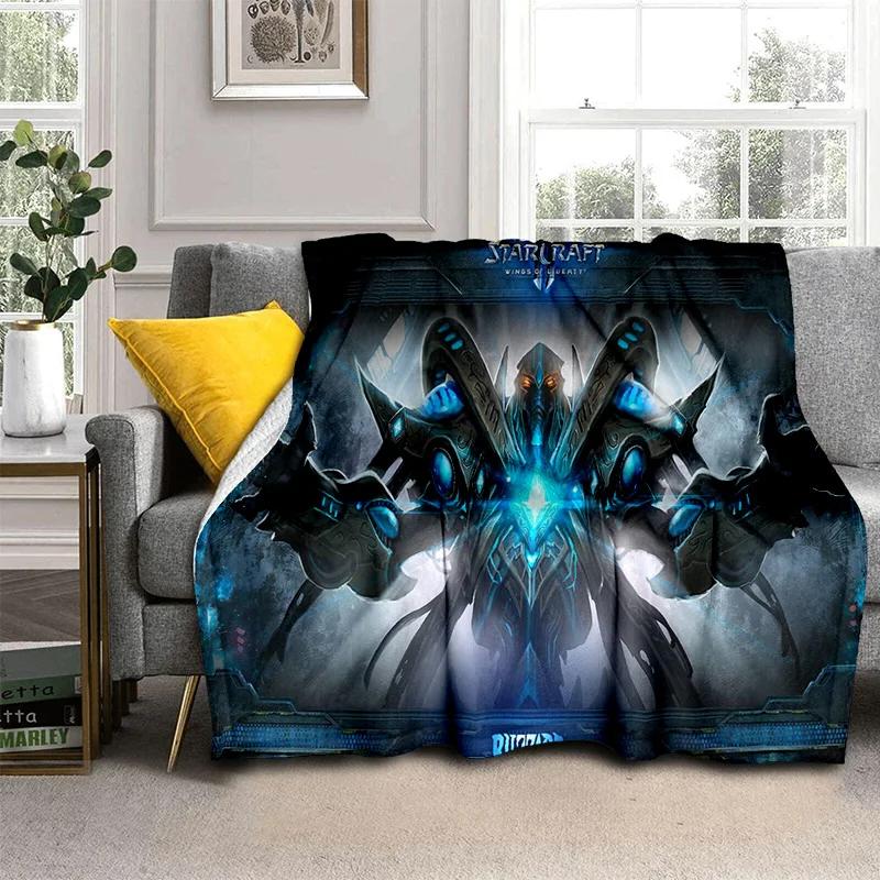 3D Ретро-игровое одеяло StarCraft Gamer, мягкое одеяло для дома, спальни, кровати, дивана, пикника, путешествия, офиса, отдыха, одеяло, детское одеяло