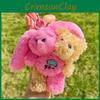 Bear Combined Rabbit Plush Keychain Cute Bag Pendant Kids Gifts Decorations