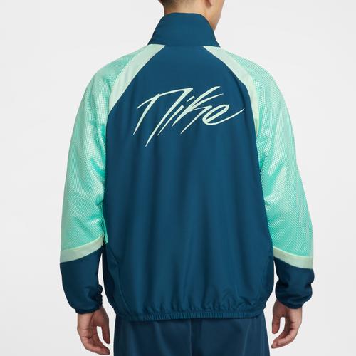 Nike Мужская куртка с длинным рукавом, воротником-стойкой и молнией