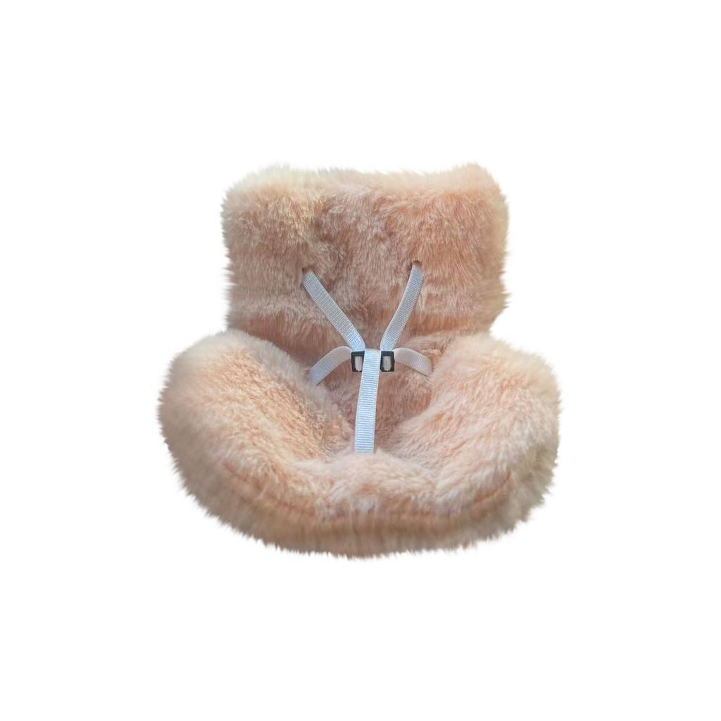 Украшения для автомобиля, автокресло для кукол, пушистая подушка, есть зажимы для сиденья на машине, в комплекте ножка сиденья для настольного дисплея