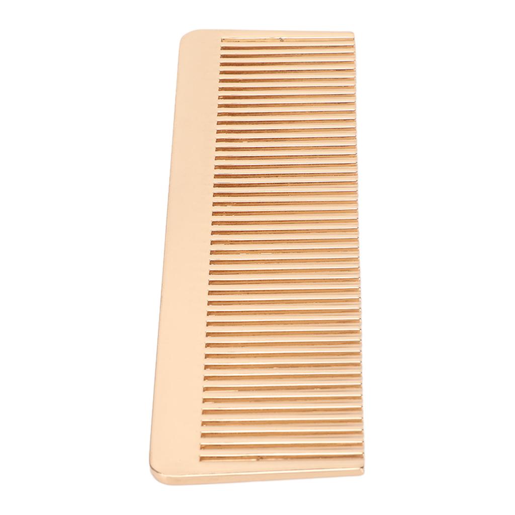 Расческа для волос Мини Широкие Зубцы Стайлинг Цинковый Сплав Портативный Гребень Для Бороды Для Домашнего Салона Золотой