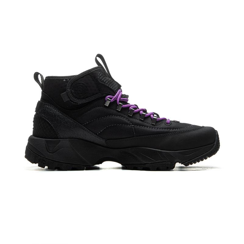 Li Ning High Comfortable Universal Trendy Outdoor Non-Slip Wear Resistance High Top Treking Shoes Unisex Treking Shoes Black AHCU059-2