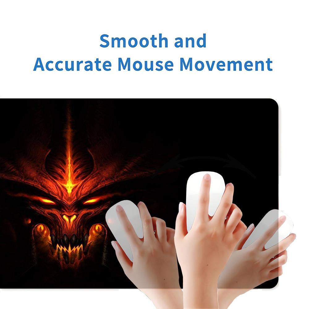 Dark Demon Portrait Large Gaming Mouse Pad Nonslip Rubber Base Waterproof Desk Mat For Office Pc Laptop