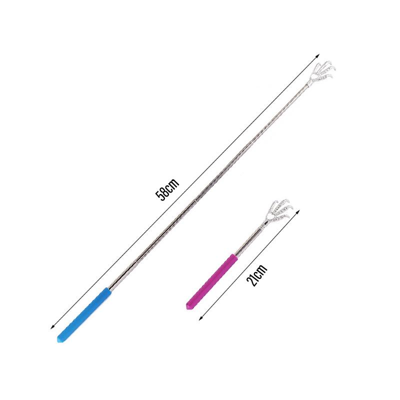 Телескопическая чесалка для спины Eagle Claw, массажер для спины из нержавеющей стали, чесалка для тела